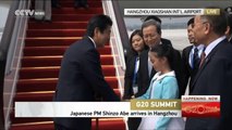 Japanese PM Shinzo Abe arrives in Hangzhou for G20 Summit