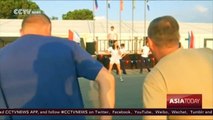 Russian Olympic athletes visit air base in Syria