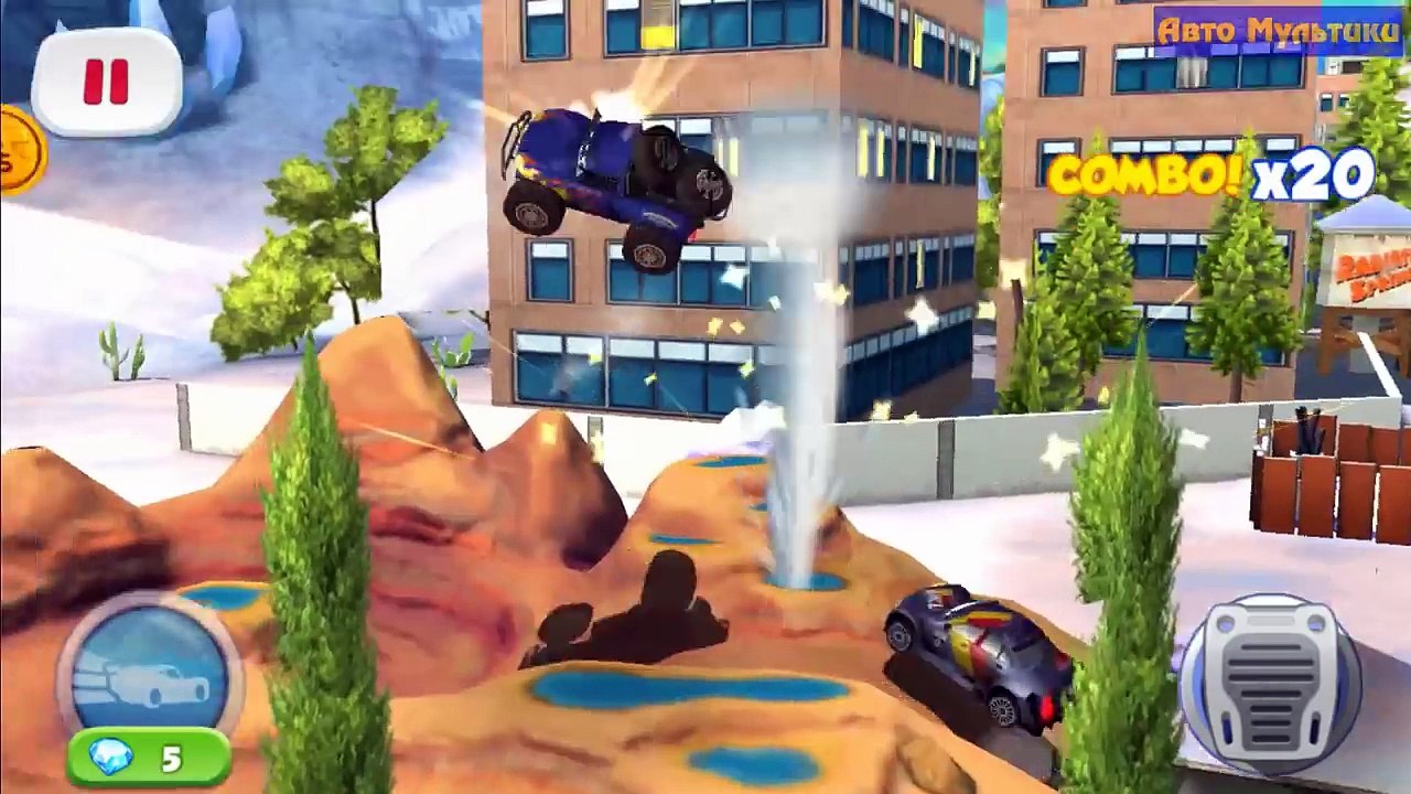 Cars Lightning McQueen NEON Unlocked vs Yokoza Track - Fast as Lightning NEON RACING!