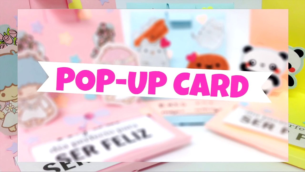 Cute POP-UP card.Perfect for best friends,kawaii crafts.