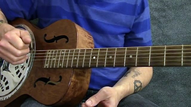 Slide guitar blues solo in open G tuning - SL001
