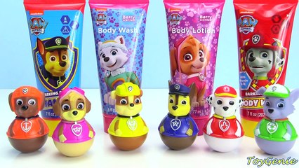 Paw Patrol Weeble Wobbles Bath Time Fun with Shopkins Season 6 Surprises