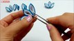 How to make kanzashi flower hairclip,kanzashi tutorial,diy flores de cinta