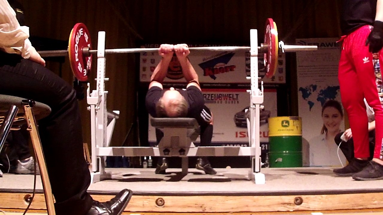 Gottfried Foltas, 3. Versuch Bank, 105 kg