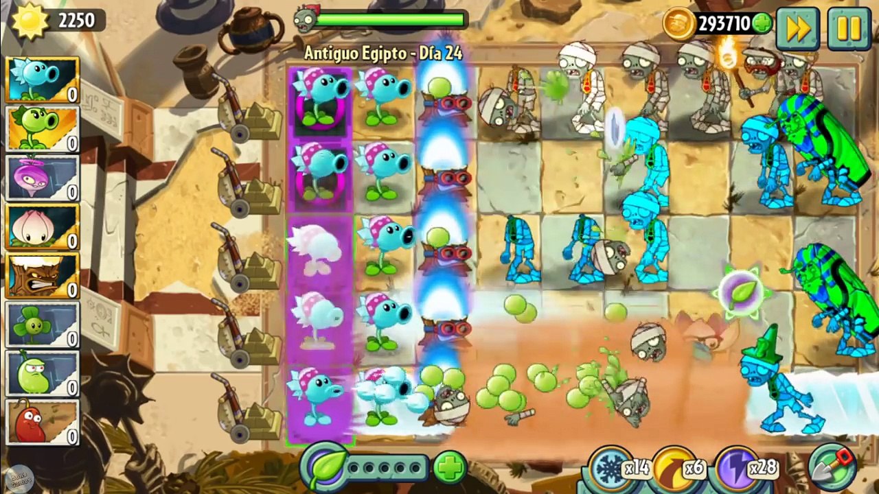 Plants Vs Zombies 2 Todos los Guisantes con Poderes Mas Plantorcha ...