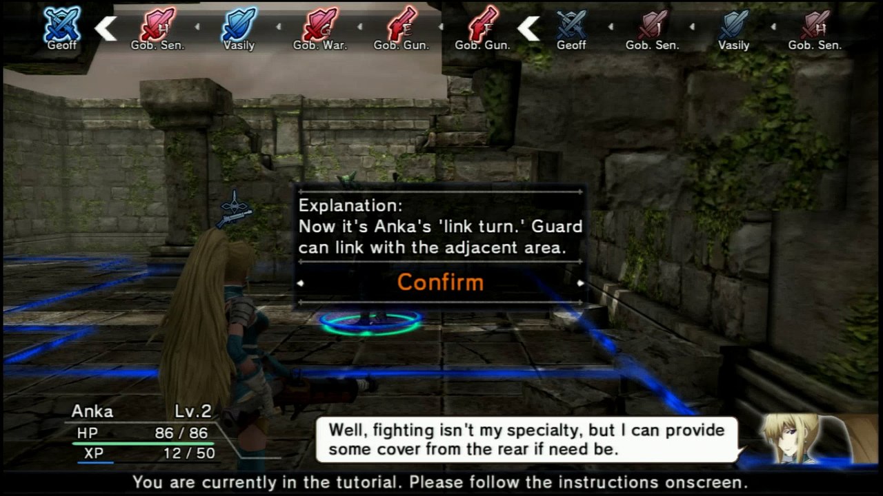 Natural Doctrine, gameplay Español 1, Tutorial en las ruinas matando goblins por el tesoro