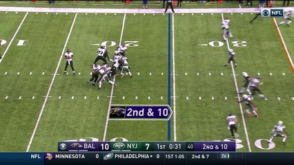 2016 - Joe Flacco sacked for 9-yard loss