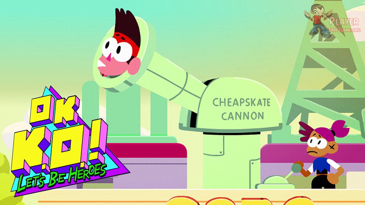 OK K.O.! Let's Play Heroes - Enid Shoot K.O To Boxmore In The Cheapskate Cannon