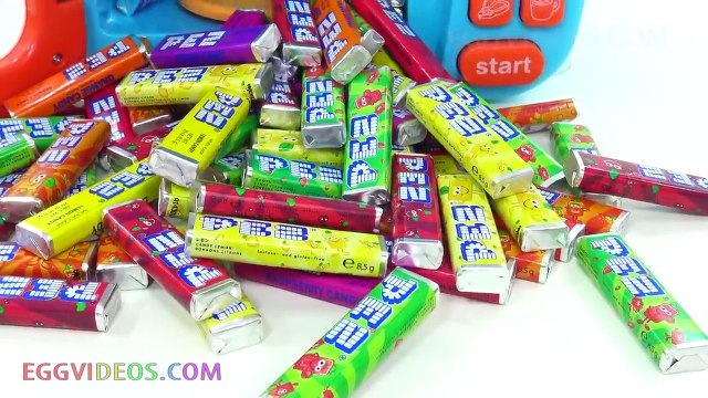 Microwave Mickey Mouse Clubhouse PEZ Surprise Finger Family Body Paint Learn Colors EggVideos.com