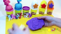 My Little Pony Play Doh Painting with Surprise Toys Rainbow Dash Pinkie Pie Twilight Sparkle