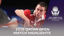 2018 Qatar Open Highlights I Tomokazu Harimoto vs Hugo Calderano (1/4)