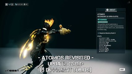 Warframe: Atomos Revisited after the rework 2018 - Update 22.13.3+