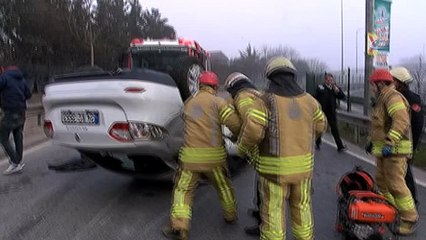 Kadıköy’de ilginç kaza, inanılmaz kurtuluş: 1 yaralı