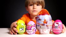 Surprise Eggs: Disney Planes Big Egg - Hello Kitty - Ben10 - My Little Pony