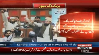 Man Thrown Shoes on Nawaz Sharif's Face During Speech