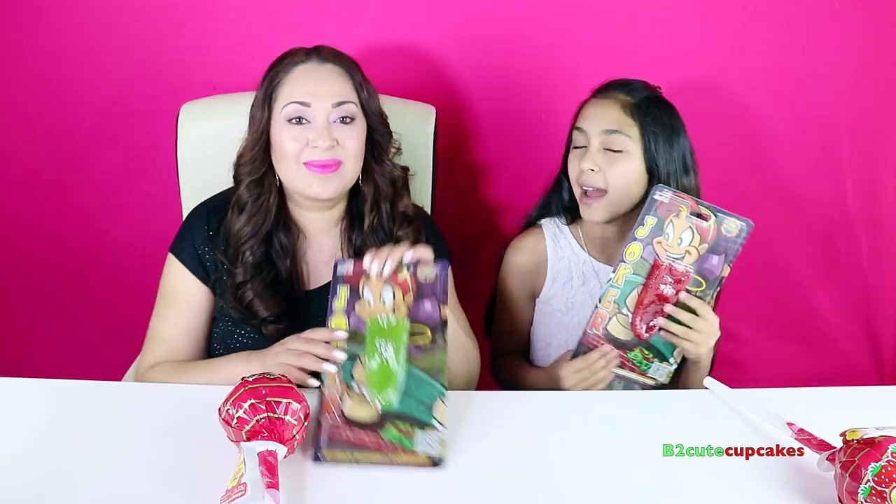 Giant Chupa Chups Lollipops Gummy Joker Tongues Candy Review|B2cutecupcakes