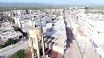 Teröristlerden temizlenen Cinderes belde merkezi havadan görüntülendi - AFRİN