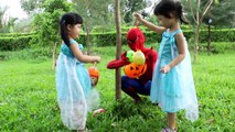 Săn Và Bóc Trứng Không Lồ Cùng Người Nhện và Công Chúa Elsa GIANT EGG SURPRISE OPENING SPIDERMAN