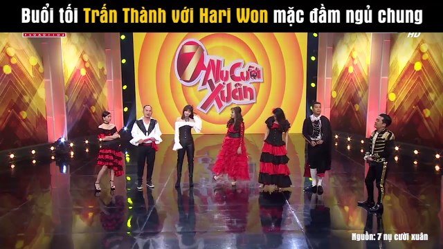 Buổi tối Trấn Thành với Hari Won mặc đầm ngủ chung