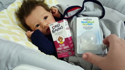 Sick Reborn Baby! Fussy From Allergies! Medicine For Baby! Gross Boogers! Life Like Baby Doll!