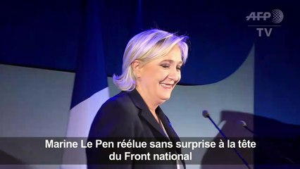 Marine Le Pen réélue à la tête du FN