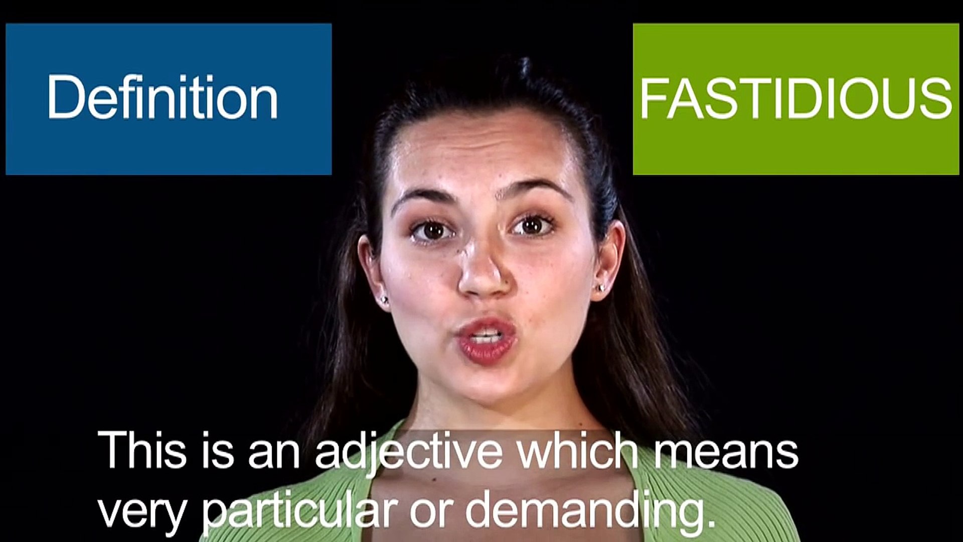 High Definition Video English Pronunciation - FASTIDIOUS -