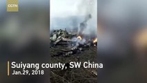 Military aircraft crashes in SW China's Guizhou, casualties feared