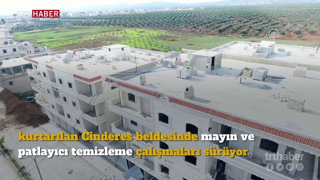 Terörden temizlenen Cinderes belde merkezi havadan görüntülendi