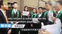 HK students kicked out of graduation for disrespecting national anthem