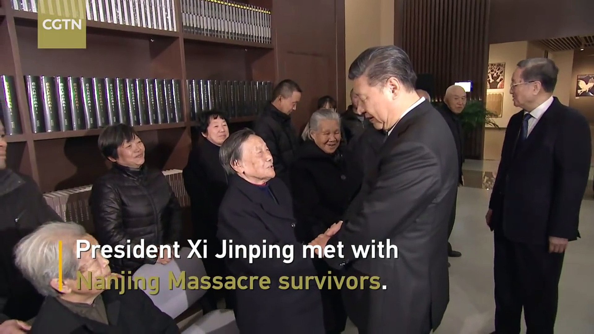⁣Xi Jinping meets Nanjing Massacre survivors