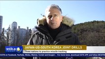 Japan, South Korea and US hold military drills