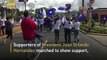Supporters of Honduras president march as opposition demands election recount