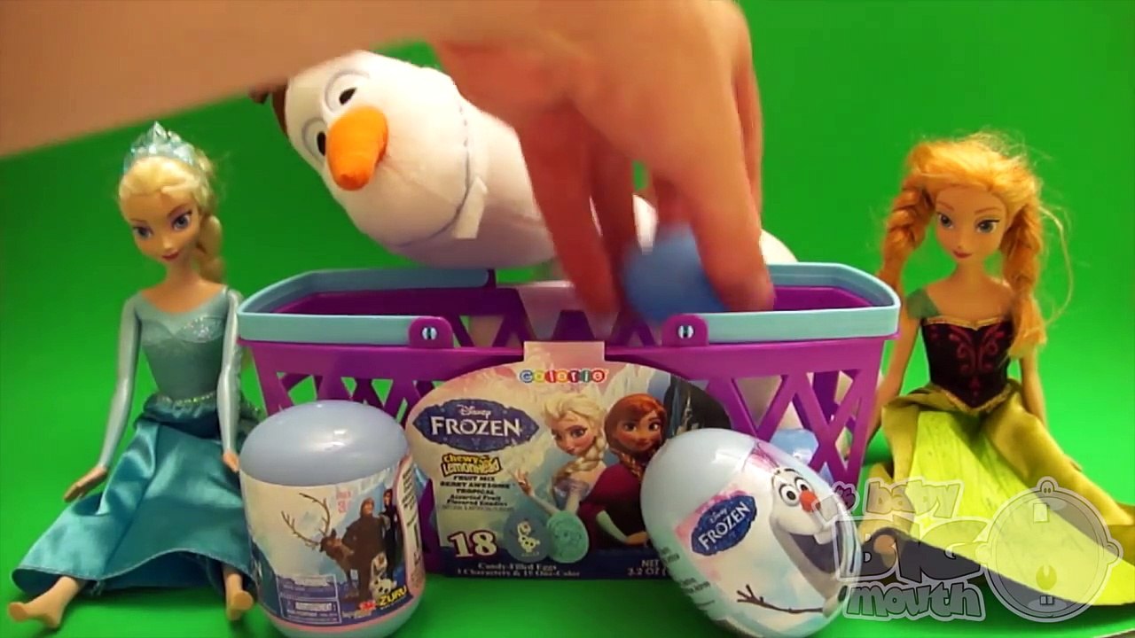 Opening Disney Frozen Surprise Egg Basket! Eggs Filled With Toys, Candy