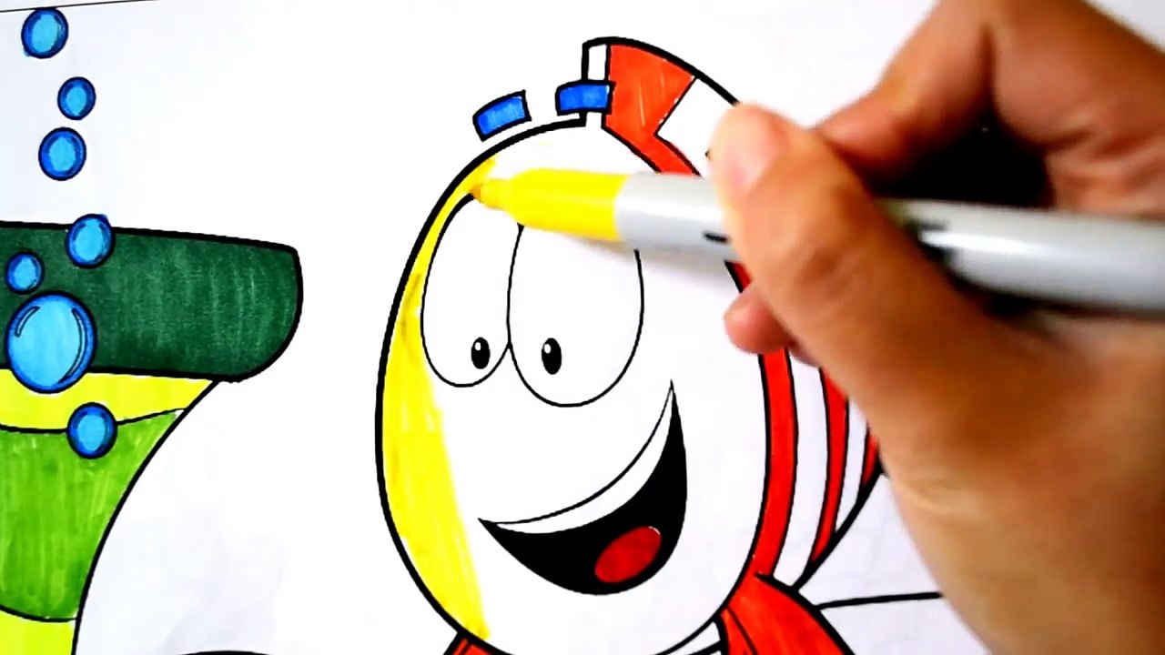 Disney Jr Nickelodeon Bubble Guppies Kids Cartoons Coloring Book Pages Fun Art for kids to Learn