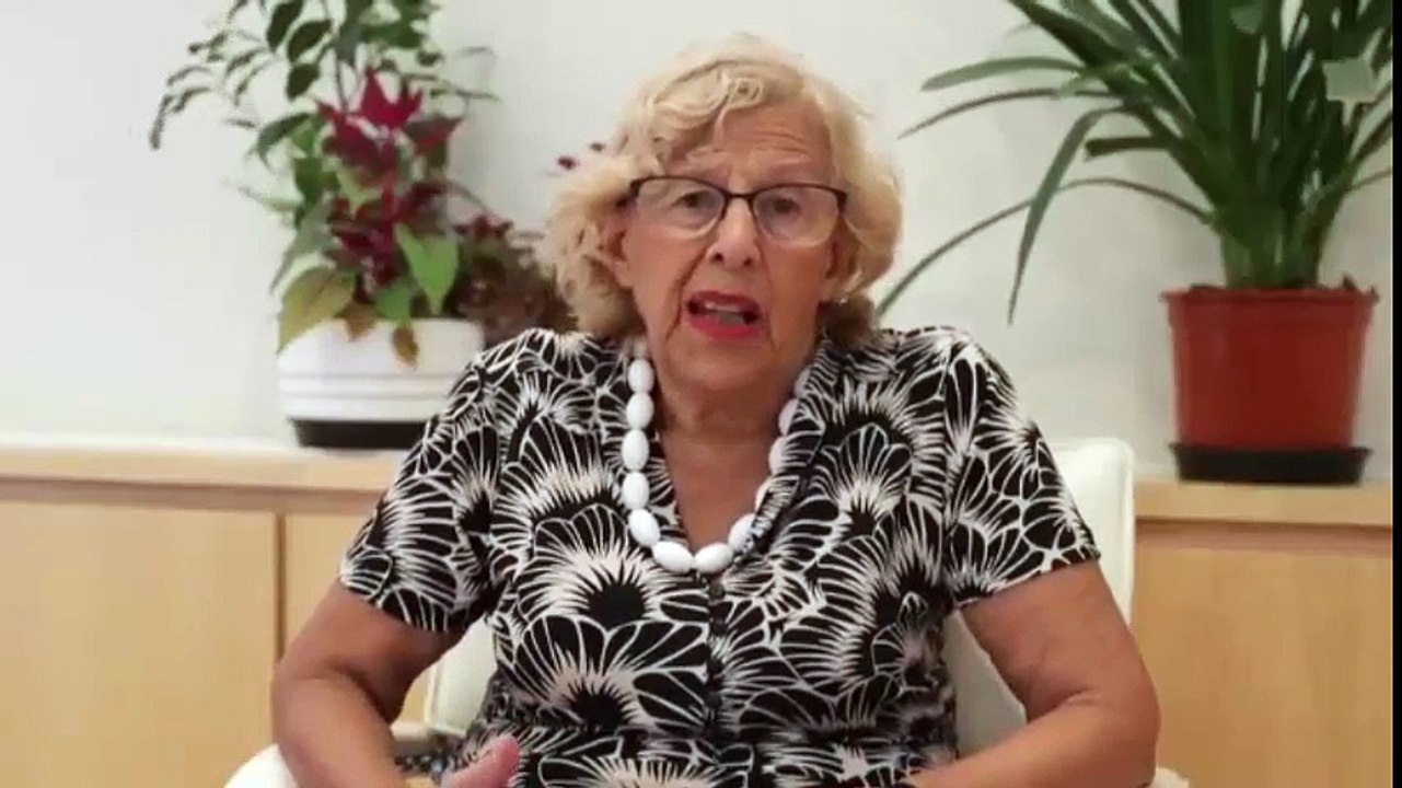 Manuela Carmena de parte de todos los madrileños envia mensaje de solidaridad y cariño a Barcelona