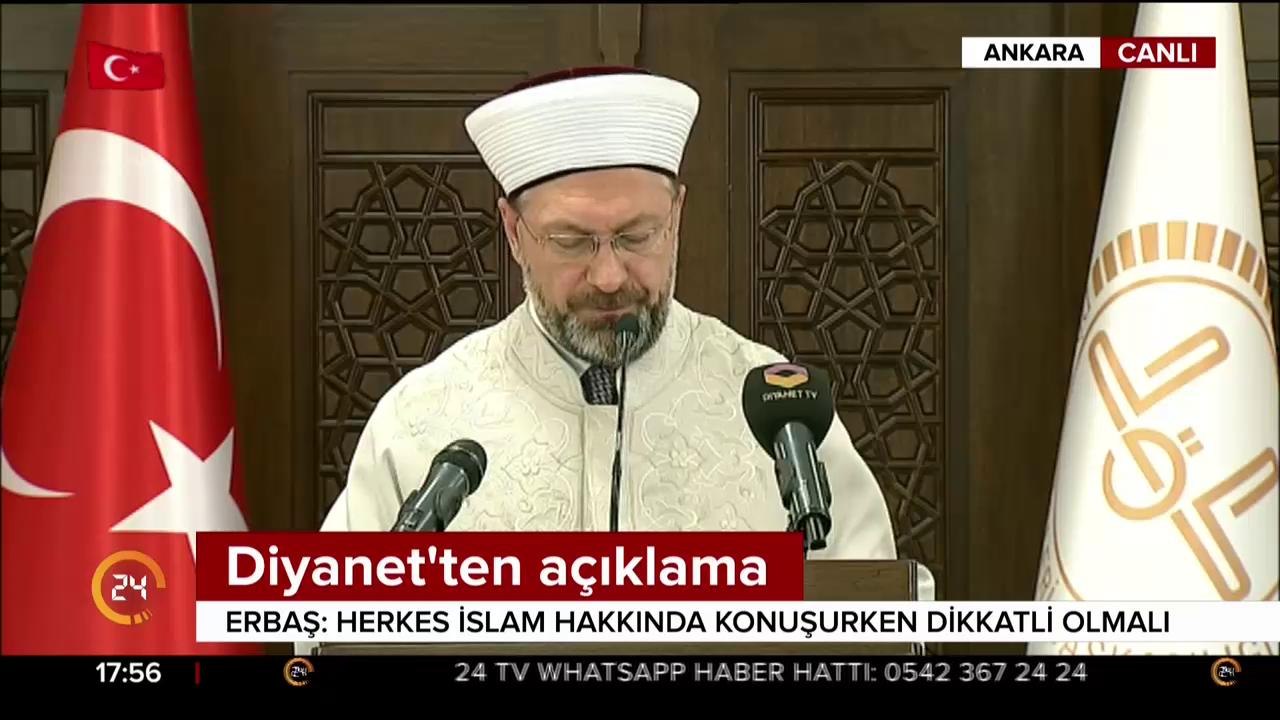 Diyanet İşleri Başkanı konuşuyor