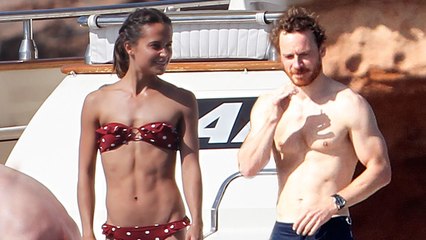Alicia Vikander & Michael Fassbender show off their insane bodies in Spain