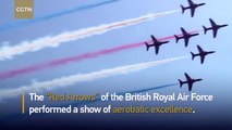Britain's Red Arrows color Karachi skies red, white and blue