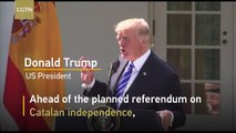 US President Donald Trump said Spain “should remain united”