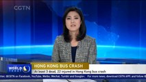 Three dead, over 20 injured in Hong Kong bus crash