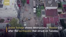Rescue continues: Drone footage shows massive damage caused by earthquake in Mexico