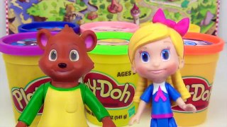 LEARN COLORS Disney Jr. GOLDIE & BEAR Playdoh Toy Surprises, Shopkins, Red, 3 Little Pigs / TUYC