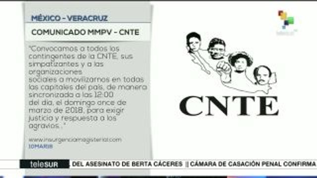 CNTE exige la liberación de docentes detenidos en Veracruz