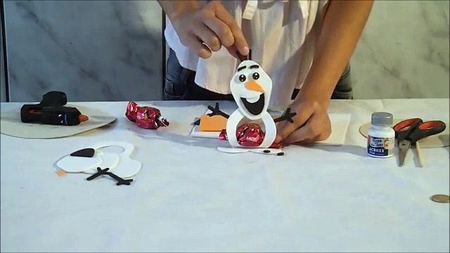 como fazer porta bombom Olaf do frozen