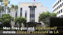 Man fires gun, kills himself outside Chinese consulate in LA