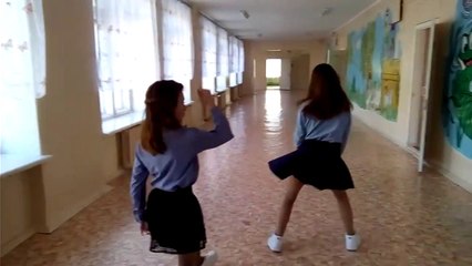 Young Russian school  girls.Funny video (dance)