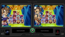 Pocket Fighter (Sega Saturn vs Playstation) Side by Side Comparison