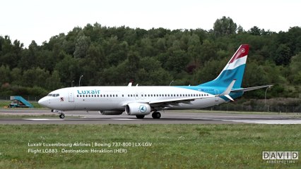 LUXAIR Luxembourg Airlines | Boeing 737-800 | Take off at Luxembourg Airport