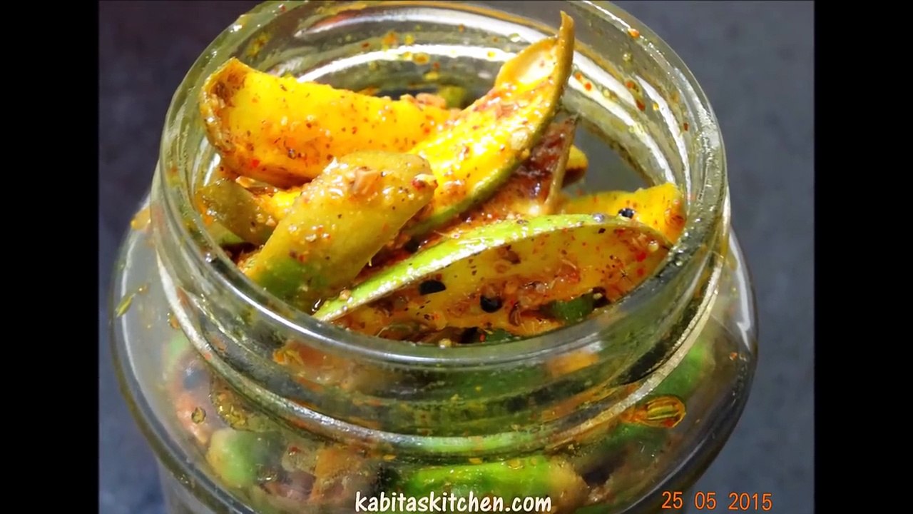 Traditional Raw Mango pickle-Aam Ka Achar Recipe Step by Step-How to make Mango Pickle Easy Recipe