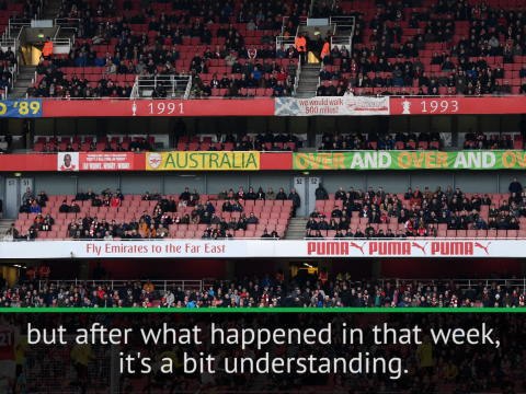 Wenger 'worried' about empty seats at the Emirates